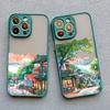 Dazzling Anime Street View Scenery Phone Case for IPhone 13 12 11 Pro Max Mini 16 15 14 Max Plus 7 8 Plus SE2 X XR X Back Cover