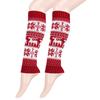 Christmas Boot Socks Womens Winter Leg Warmers Ankle Stretch Slouch Warm Thermal Ladies Wool Knitted Snowflake Female Gaiter