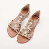 Sandals Women's New Summer Bohemian Retro Flower Wedges Roman Shoes