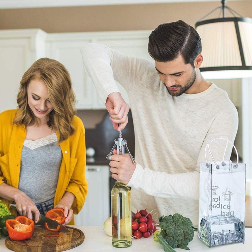 Портативная ПВХ сумка-холодильник для льда, прозрачная, складная, для бутылок с вином, герметичная, охладитель, для напитков, для кемпинга на открытом воздухе