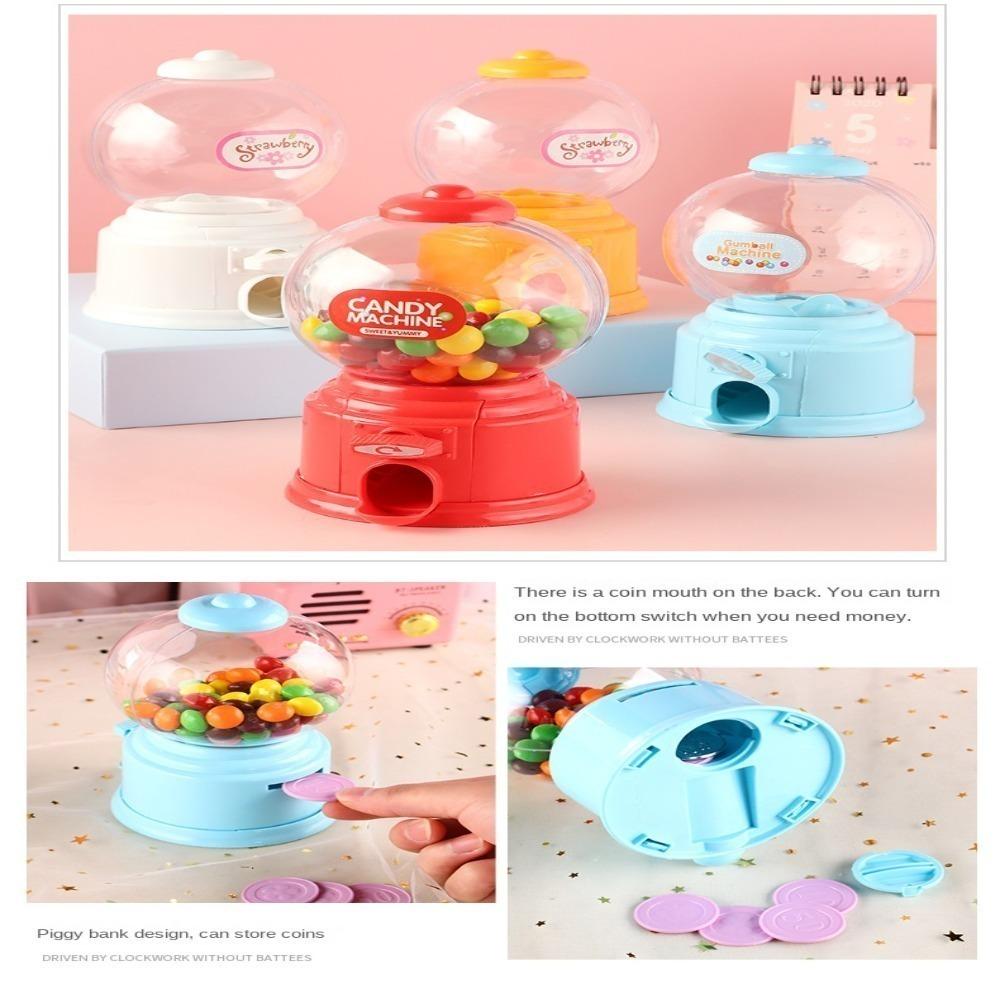 Plastic Candy Machine Cute Candy Dispenser Portable Bank Deposit Box Sweets Machine Nice Gift for Children Home Decor