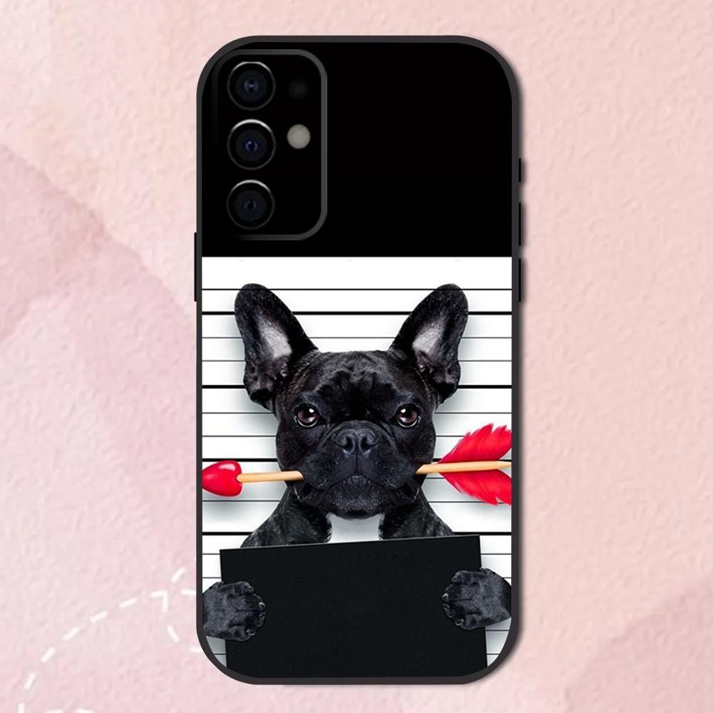 French Bulldog Dog Pet Phone Case For Samsung S24,S21,S22,S23,S30,Ultra,S20,Plus,Fe,Lite,Note,10,9,5G Black Soft Shell