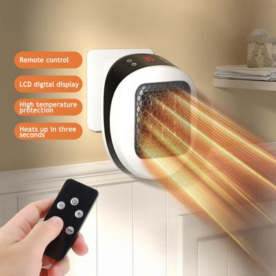 Настенный обогреватель с регулируемым термостатом и таймером Быстрый нагрев Электрические обогреватели Портативный подключаемый комнатный обогреватель для ванной комнаты, спальни