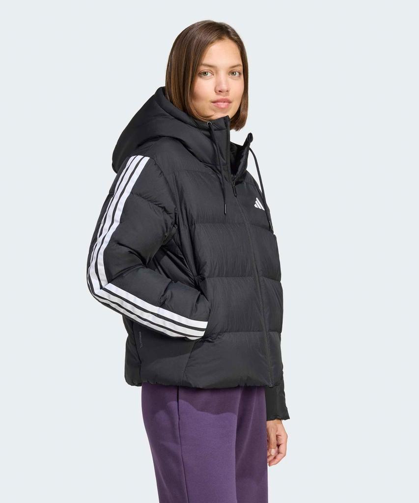 Adidas Climawarm 3-Stripe Puffer Down Hooded Jacket - Black / Jw3429