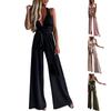 (Куниде) Жен. На каждый день Комбинезоны Открытый карман сзади Геометрический принт Холодные плечи Для улицы Повседневные Отдых Обычная посадка Без рукавов