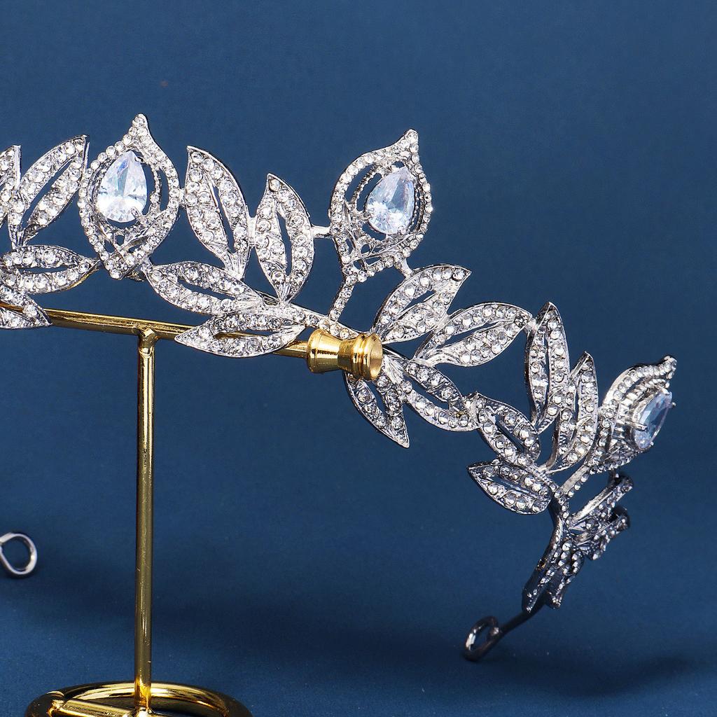 Alloy Rhinestone Crown Korean Bride Photo Studio Travel Style Hair Accessories Baroque Princess Crown Light Luxury Zircon Crown