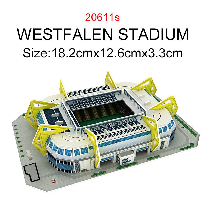 1Set Football Field Paper Puzzle Famous Stadiums Mini 3D Model Puzzle Home Decoration Assembly Football Fan Gifts Boys Girls ZYF