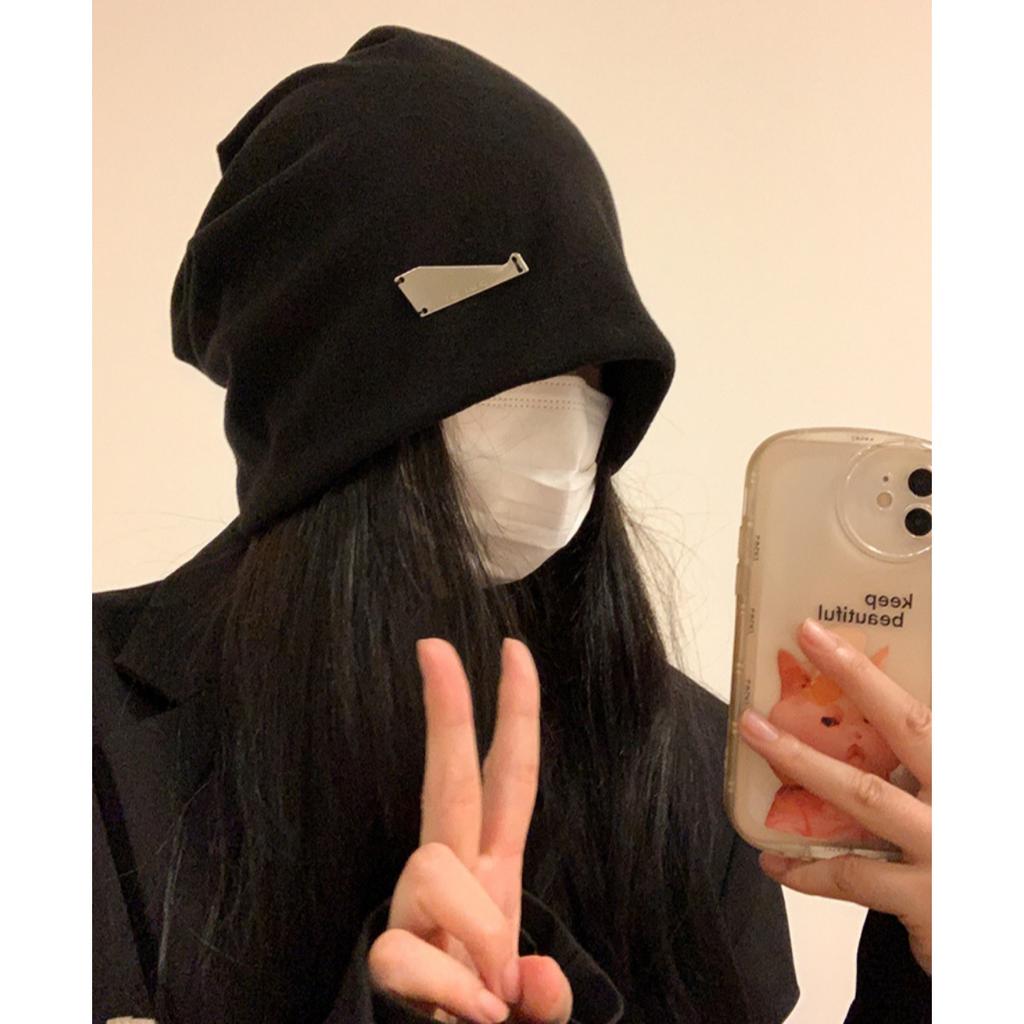 Большой Обхват Головы, Шапка-Бини, Женская Шапка, Осень и Зима, Шапка-Капюшон, Теплая Шапка, Шапка-Носок