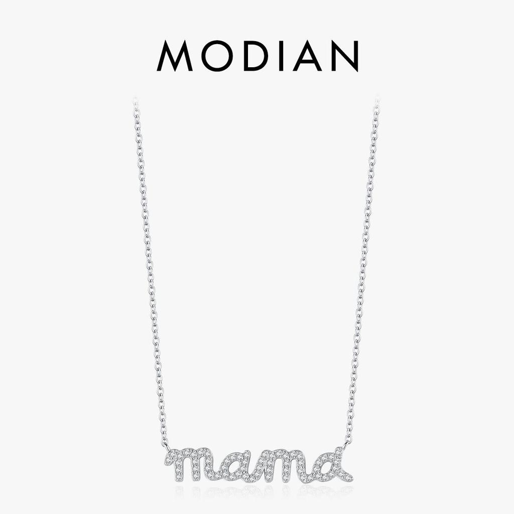 MODIAN 925 Sterling Silver Pave Setting CZ Sparkling Pendant Necklaces Trendy Gold Color Link Chain For Women Fine Jewelry Gifts