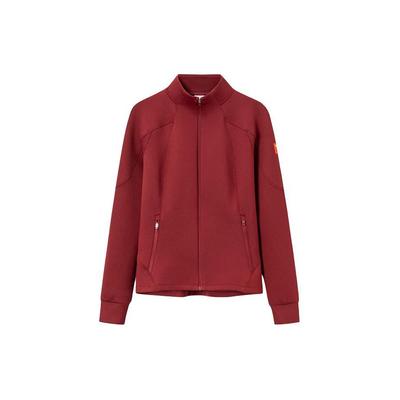 Женская трикотажная спортивная куртка All-Weather Series с воротником-стойкой, темно-красного цвета 162410714-7