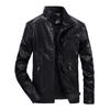 Men's Leather Jacket Men's Autumn and Winter New Trend Handsome Locomotive Velvet PU Leather Jacket Jacket