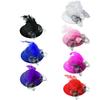 Chicken Hats For Hen Mini Hat Chicken Helmet Accessories Feather Top Hat Funny Small Hat Tiny Pet Hat With Adjustable