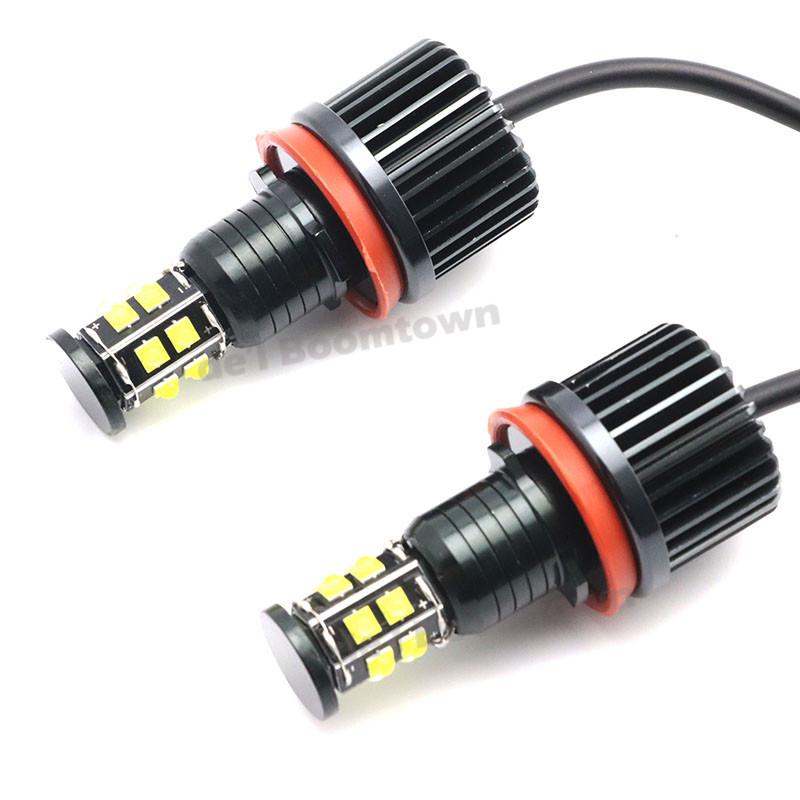 For BMW E81 E82 E87 E88 E90 E92 M3 E93 E60 E70 X5 E71 X6 X6M E89 Z4 2007-UP 2x 240W 6000K Lamp LED Angel Eyes Marker Light Bulbs