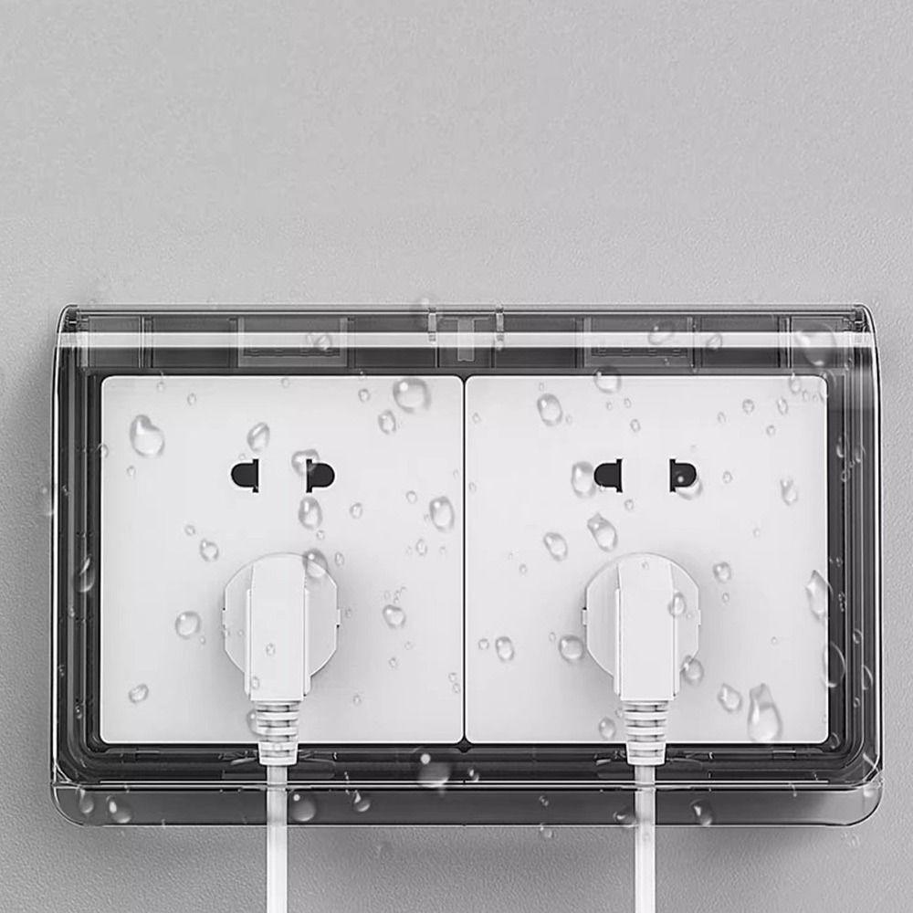 86 Type Electric Plug Cover Self-Adhesive Plug Box Durable Switch Protective Cover  for Home