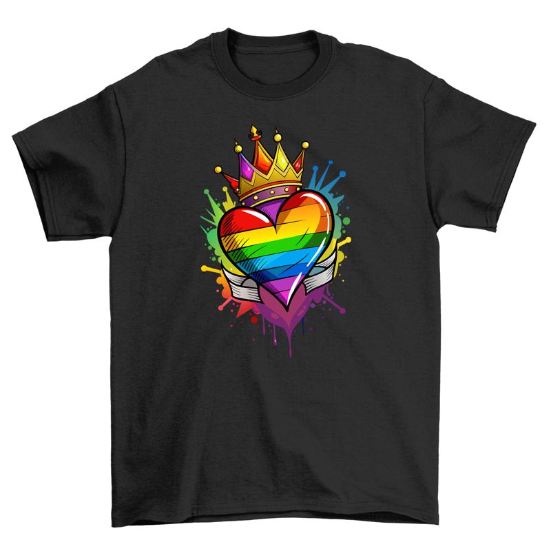 Pride32 Heart Crown Funny T Shirt Wear Your Royalty With Humor 100 Cotton