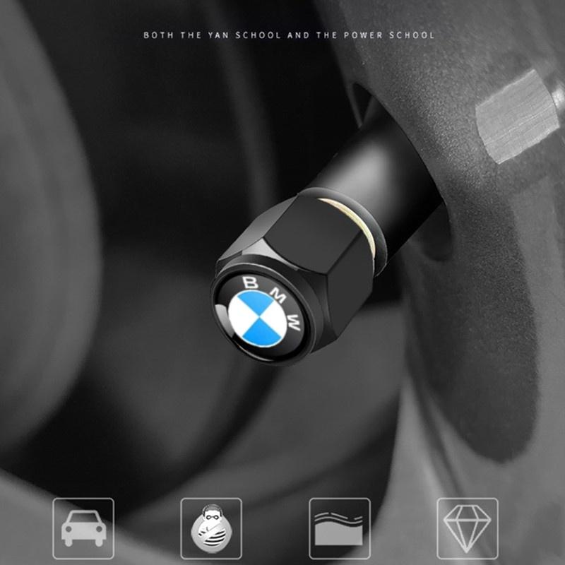 For BMW E34 E394pcs Metal Car Wheel Tire Valve Caps Stem Case Covers For BMW X1 X2 X3 X5 X4 X6 X7 G30 G20 G32 F40 F30 G11 G12 Accessories