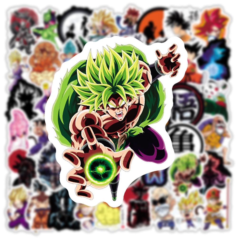 50/100 шт. Классические Аниме Наклейки Dragon Ball Мультяшные Наклейки Сон Гоку DIY Наклейки для Скейтборда Чемодана Ноутбука Крутые Водонепроницаемые Наклейки Игрушки
