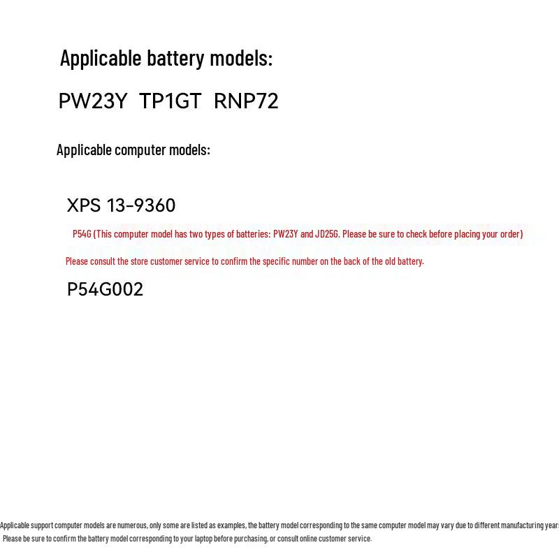 Llano Replacement Battery for Dell PW23Y XPS 13-9360
