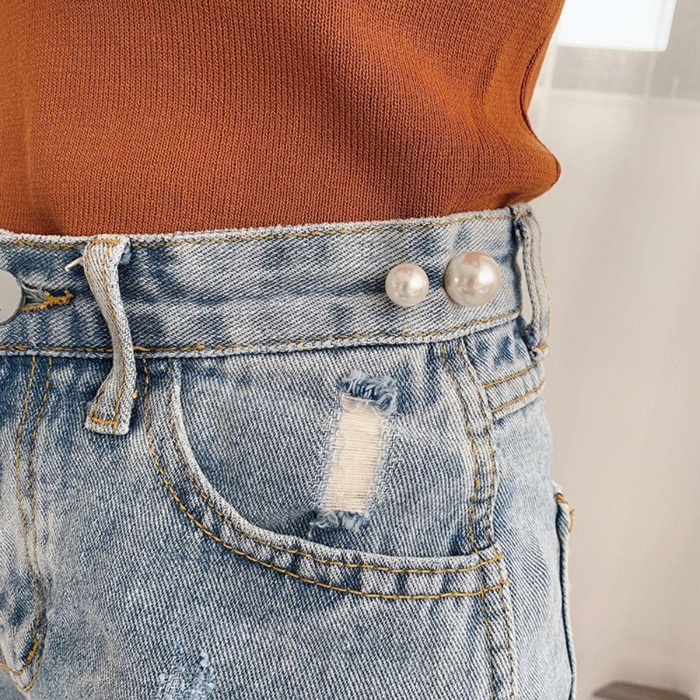 Angle Waist Buckle Jewelry Waist Tightening Brooch Anti-Exposure Brooch Shawl Buckle Pearl Brooch