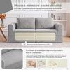 Convertible Folding Sofa Bed, Sleeper Chair with Memory Foam and Back Support – Futon Couch for Living Room, Bedroom, or Small Spaces gray
