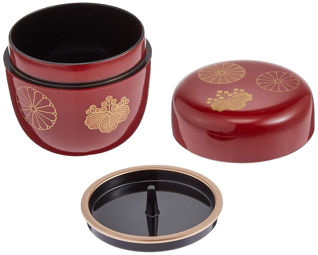 Nakatani Brothers Company Yamanaka Lacquerware Natsume Inner Vermilion Kodaiji 2.2cm (with Lid) Maki-e 33-4804 -
