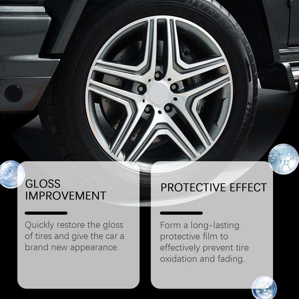 RAYHONG Tire Shine Spray Wheel Tire Shine Care Cleaning Polishing Coating Liquid Coating Agent