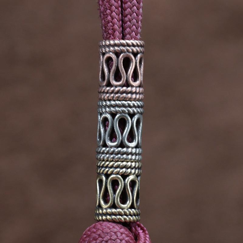 Полые цилиндрические латунные бусины для ножа, сделай сам, EDC, для улицы, подвеска для паракордового шнурка, шармы для фонарика, аксессуары для зонта