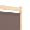 6 Panel Room Divider Brown 240 x 170 x 4 cm Fabric