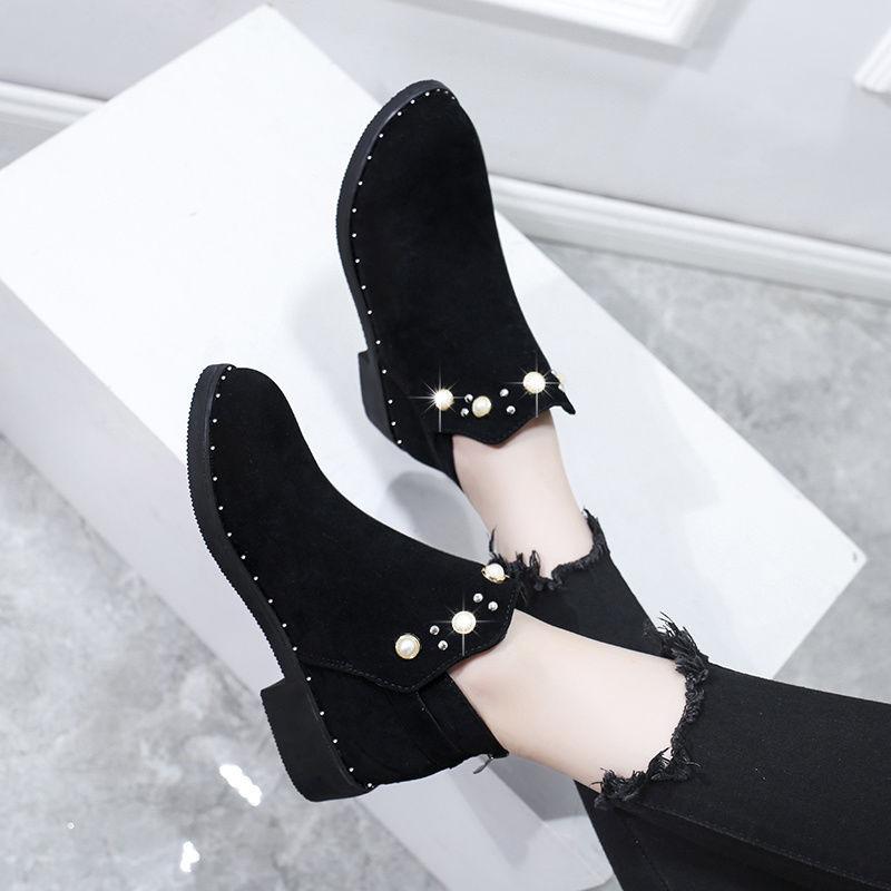 Fashion High Platform Female Ankle Boots Short Shoes for Women Booties Studded Footwear Elegant with Low Heels Work Pu Demi-season Boot