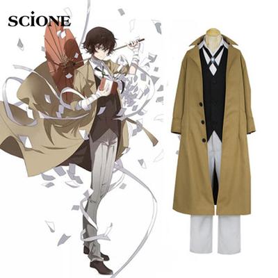 Аниме Bungo Stray Dogs Косплей Костюм Осаму Дазай Косплей Костюм Вооруженное Детективное Агентство Униформа Члена Полный Комплект