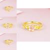 Trendy Adjustable Copper Gold Plated Ring In Flower Design For Stylish Women Accessories