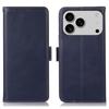 For iPhone 17 Pro Max Case RFID Blocking Genuine Cow Leather Wallet Phone Cover
