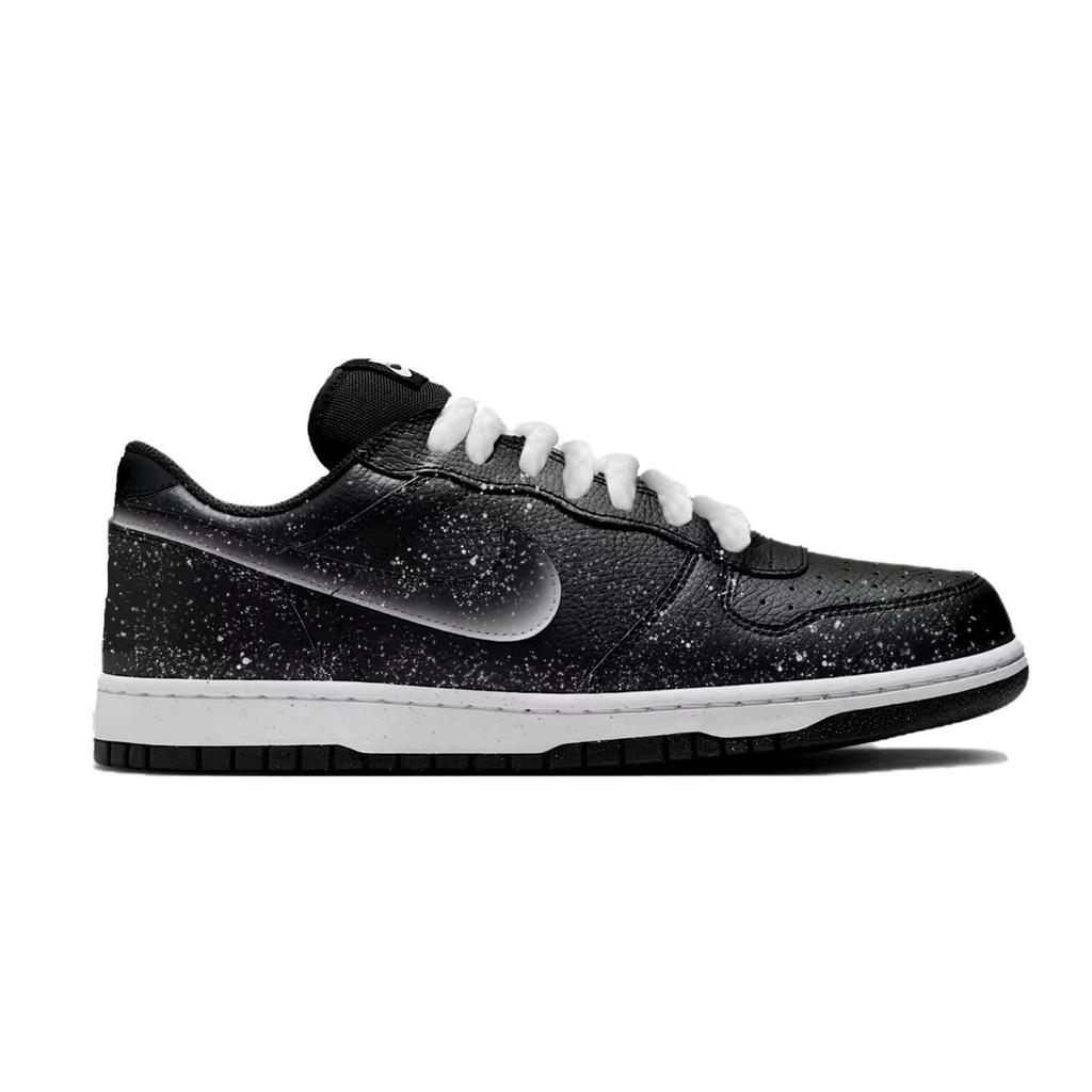 Nike Dunk Abrasion Resistant Breathable Low top Skateboard Shoes Unisex Black Gray White 355152-016(Team1597--)