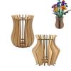 3D Wooden Puzzle Flower Vase Flower Vase Building Set Seamless Fit DIY Wood Craft Hobbies Kit For Coffee Shop Bedroom Decoration