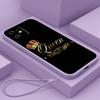 Samsung Galaxy A13 A23 A14 A24 A25 S23 FE для iPhone 11 12 13 14 15 Pro Max Мягкий чехол для телефона с прямым краем и ремешком A30 King Queen для пар