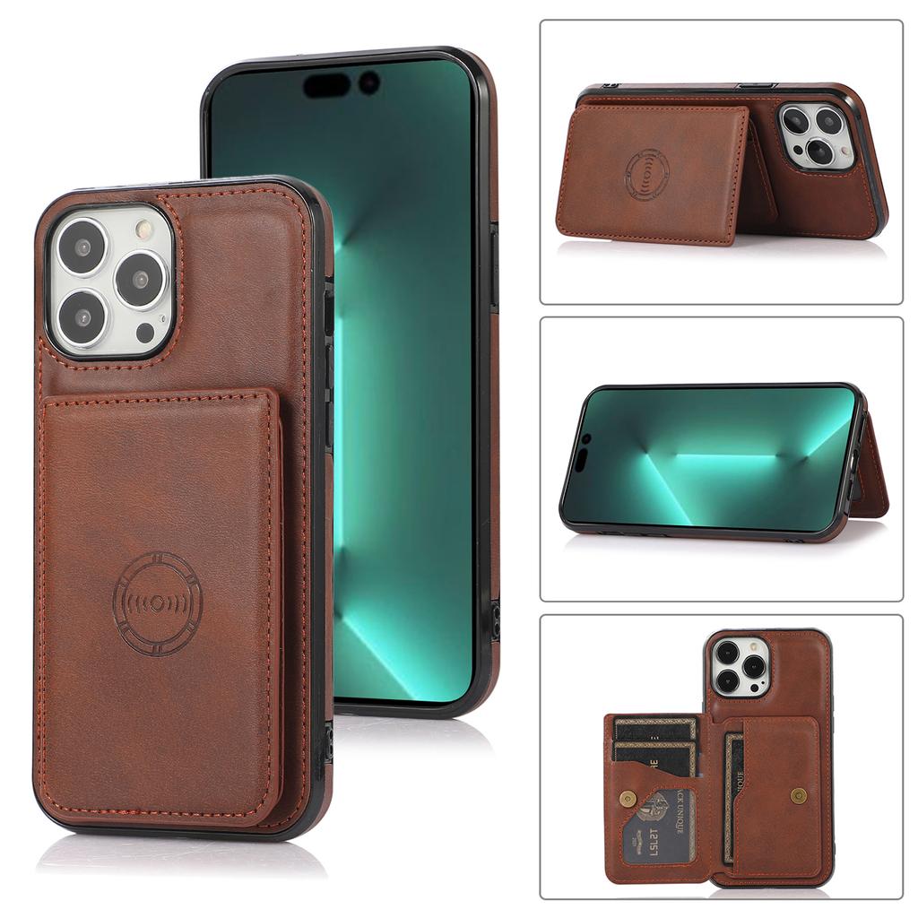 Magnetic Flip Wallet Stand Leather Case for Samsung S25 S24 S23 S22 S21 S20 Ultra Plus FE A16 A56 A15 A55 A54 iPhone 16 15 14 Plus 13 12 11 Pro Max