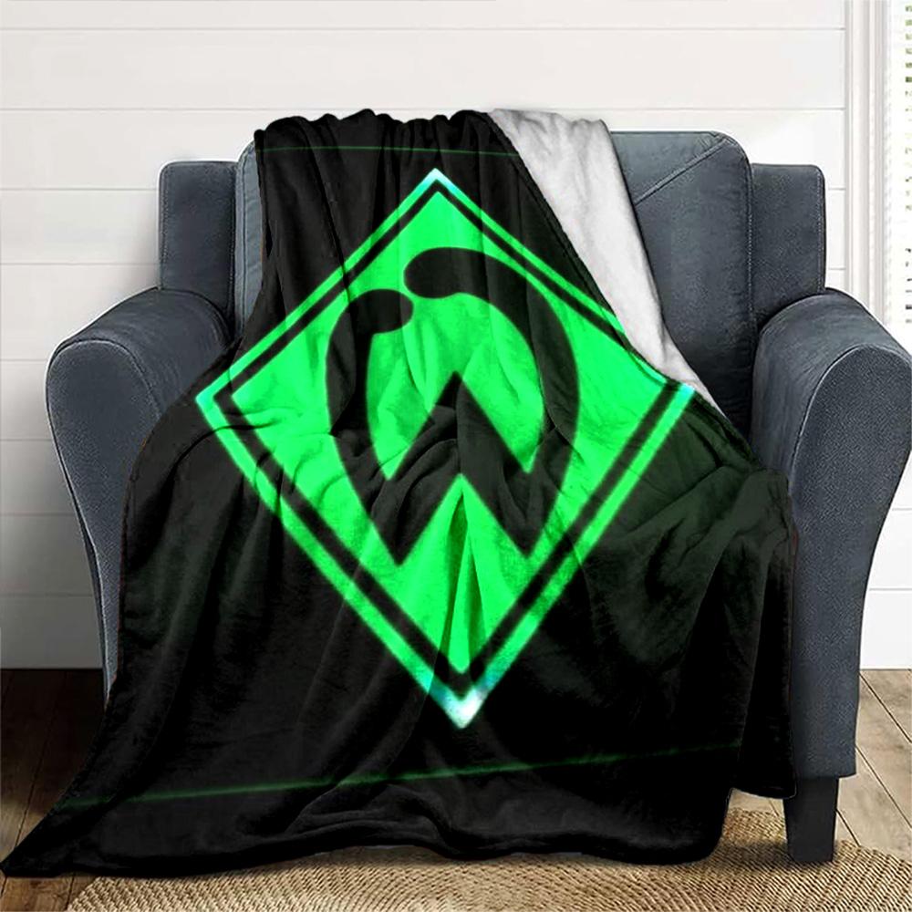 Werder Bremen Football Club Flannel Blanket, Green Diamond Logo Print Throw Blanket, Soft Warm Sofa Bed Blanket for Soccer Fans Home Decor Gift