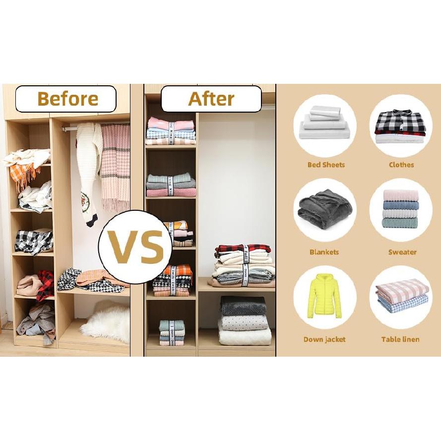 8Pcs Bed Sheet Organizer Bands Sheets Labels for Elastic Bedding Linen Closet Storage Foldable Sheet Set Organizer Sheet Keeper Band King Queen