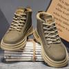 Модные мужские ботинки, высокие повседневные спортивные туфли для мужчин, дизайнерские нескользящие ботинки на толстой подошве для активного отдыха, рабочие ботинки для мужчин, новые