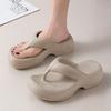 Fashion Fashion White Platform Flip Flops Women Thick Sole Eva Slippers Clip Toe Wedge Sandals Woman 2025 Summer Non Slip Beach Slides