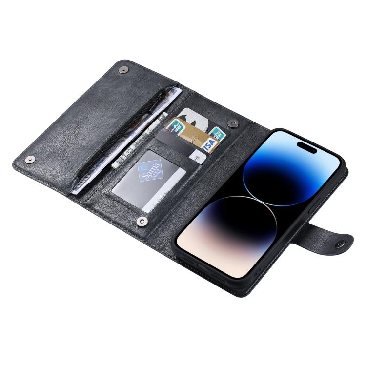 ViLi GV Series MagSafe Magnetic Zipper Leather Phone Case