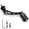HEIGHTEN 56mm Reel Handle with 21mm Carbon Knob for Shimano Daiwa Universal Spinning Reel Gourd Series (Black & Gold) (833)