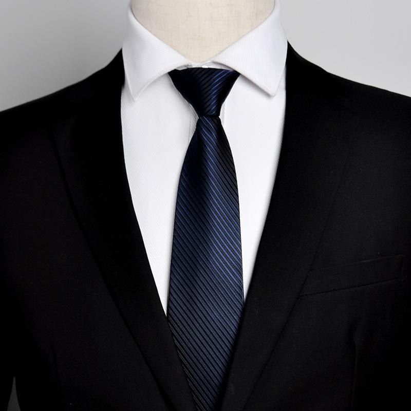 Lazy Zipper Tie Men's Formal Business Professional Easy Pull 8c Suit Blue Groom Wedding