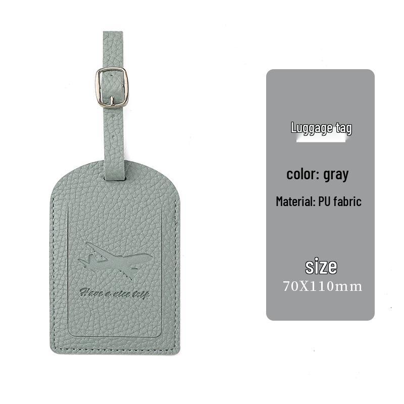 Набор: Держатель для паспорта с RFID-защитой и Бирка для багажа - Искусственная кожа, Многослотовые отделения для карт