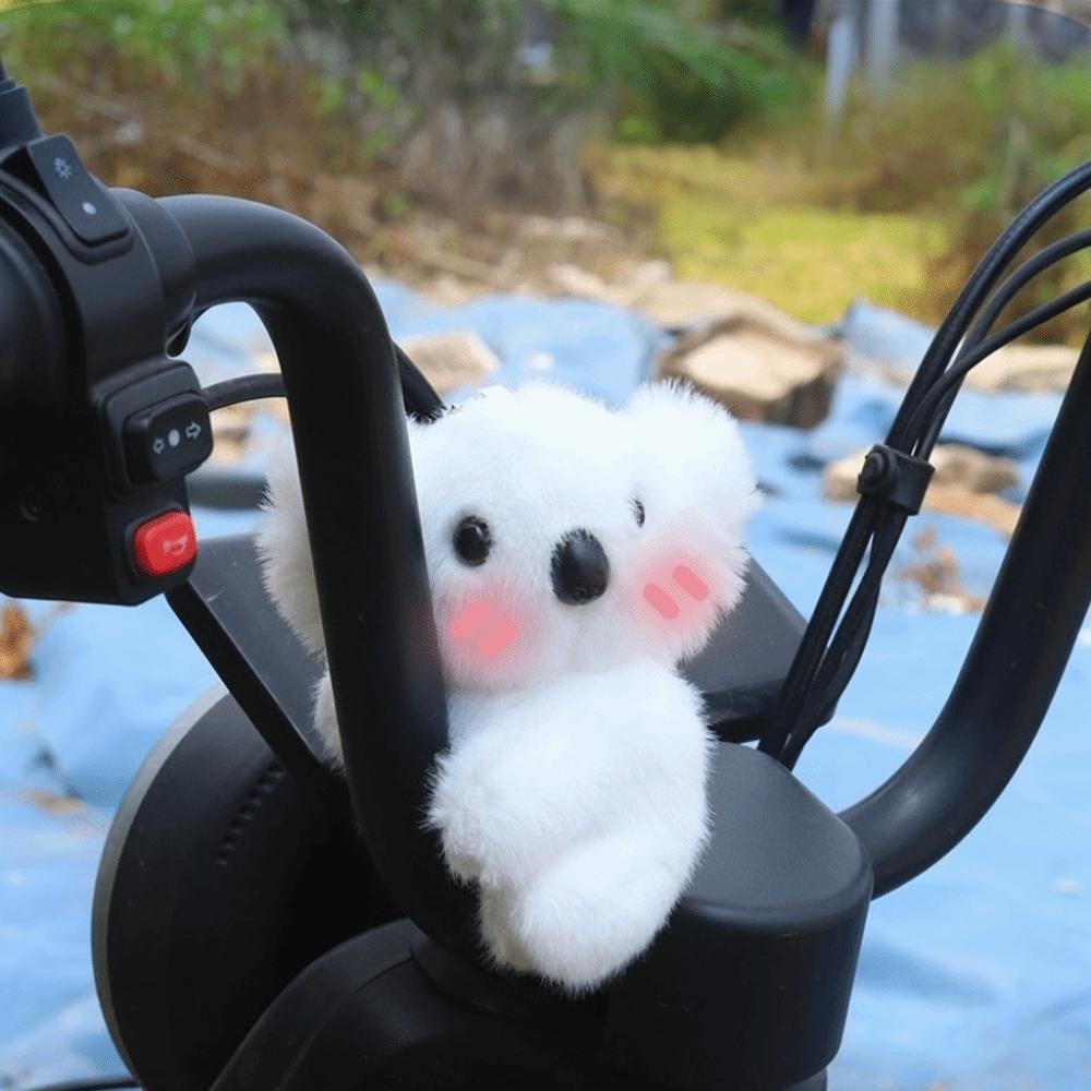 Cartoon Rearview Mirror Dolls Cute Motorcycle Dolls Electric Vehicle Dolls Riding Accessories