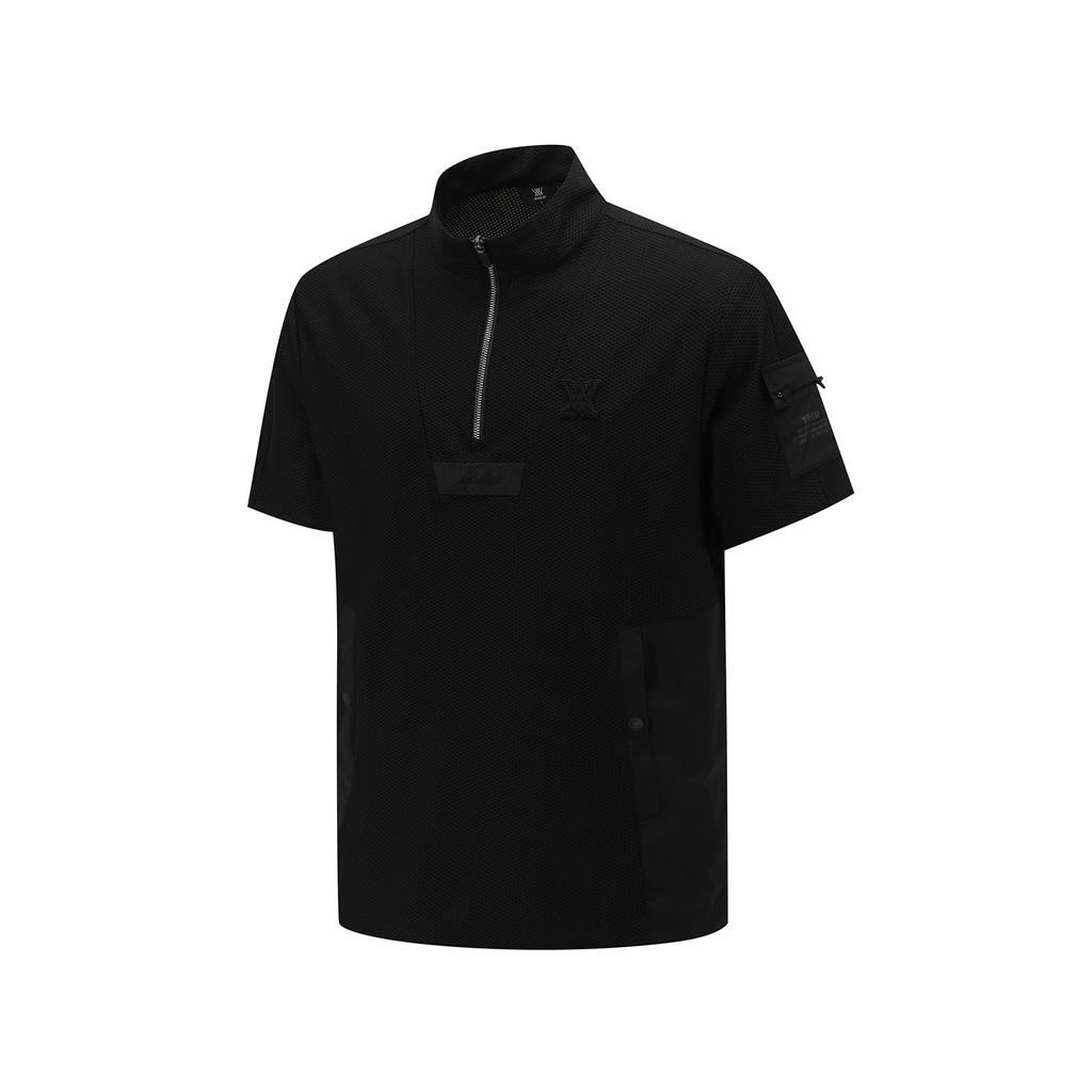 ANEW GOLF Men Half Zip Short T-Shirt_Bk