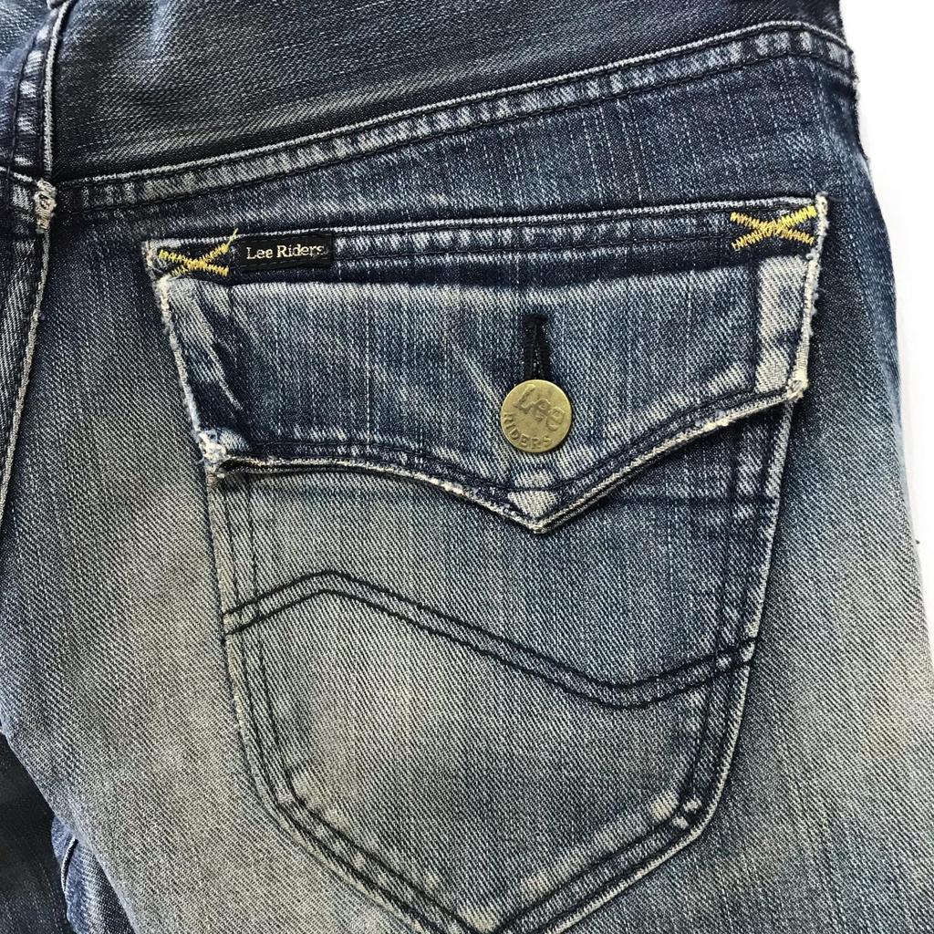 Сделано в Японии Джинсы Lee Riders GOLD LABEL W29 Мужские S-M Длина по внутреннему шву 79 см Синий(ИСПОЛЬЗОВАЛ)