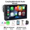 HIPPBQCC 7" автомобильный радиоприемник Carplay Android Auto 1 Din мультимедийный проигрыватель HD сенсорный экран FM AUX вход Bluetooth MirrorLink универсальный