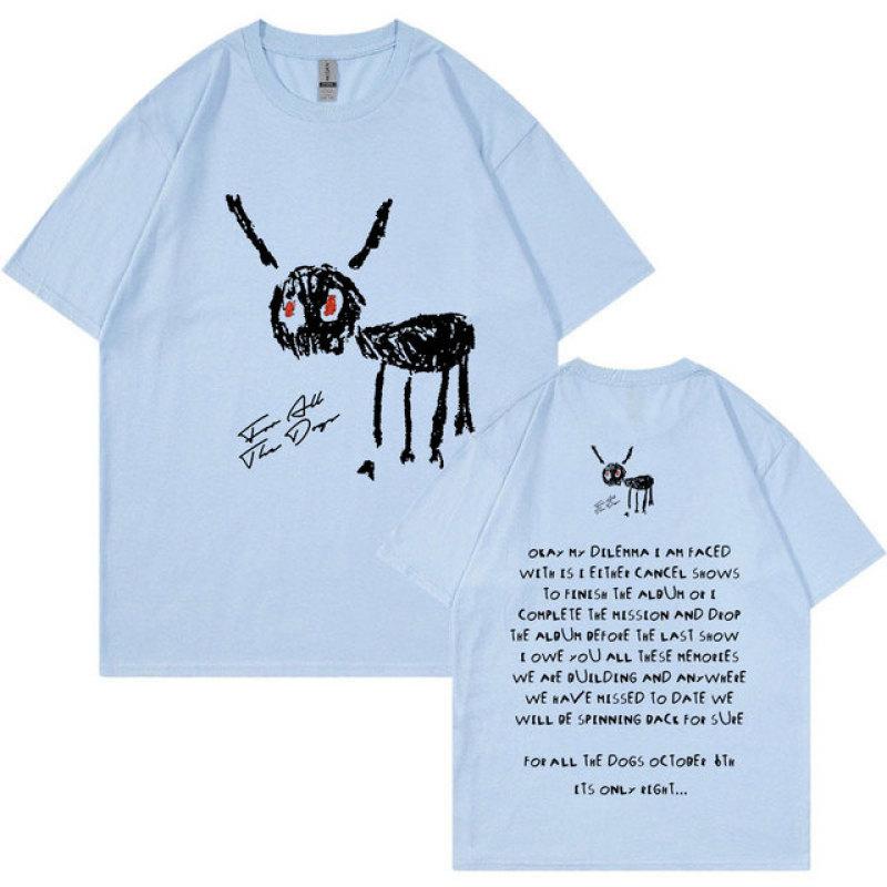 Винтажная футболка «Рэппер Дрейк для всех собак», мужская модная футболка в стиле хип-хоп, большие футболки с короткими рукавами из 100% хлопка, уличная одежда