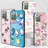 Кейс Hello Kitty Kawaii KT Cat для Samsung Galaxy Note 20 Ultra 10 Plus 9 8 ТПУ Чехол для телефона Note 10 Lite Черный Мягкий чехол Funda